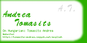 andrea tomasits business card